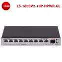 H3c S1600v2-10p-hpwr, 8 Port, Gigabit, Poe 125w, L2, 1 Port Gigabit Uplink, 1 Port Gigabit Sfp, Web Yönetilebilir, Masaüstü Switch