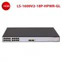 H3c S1600v2-18p-hpwr, 16 Port, Gigabit, Poe 240w, L2, 2 Port Gigabit Sfp, Web Yönetilebilir, Masaüstü Switch