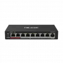 Hılook Ns-0109p-60(b), 8 Port, Megabit, Poe 60w, 1 Port Megabit Uplink, Long Range 250metre, Yönetilemez, Masaüstü Switch