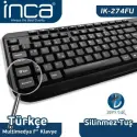 Inca Ik-274fu Usb F Multi Medya Klavye,siyah