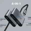 Inca Itpc-06t  15cm Tip-c=>hdmı+vga+usb Hub