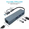 Inca Iutp-03t Usb Hubx3 Usb 3.0 10 Gbps+ethernet Rj45 1000mbps Çoklayıcı