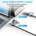 Inca Iutp-03t Usb3.0+tip-c=>gigabit Rj45+3*usb3.0