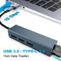 Inca Iutp-03t Usb3.0+tip-c=>gigabit Rj45+3*usb3.0