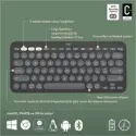Logıtech K380s Pebble Keys 2 Çoklu Cihaz Özellikli Bluetooth Türkçe Q Klavye Gri 920-011859