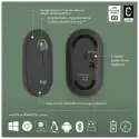 Logıtech Pebble 2 Combo, Grafit, 920-012245, Bluetooth, Türkçe, Q, Multimedya, Mini Klavye Mouse Set