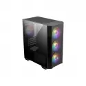 Msı Mag Forge M100r Temperlı Cam Argb Psu Yok 3x120mm 1x120mm Argb Fan Gamıng Bilgisayar Kasası Siyah