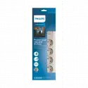 Phılıps Spn7040wa/62, 4 Soket, Akım Korumalı Priz, 600 Joules, 2mt Örgülü Kablo, (beyaz)