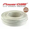 Powergate Cell2 100mt, 2+1 (2x0,22+0,22) %100 Bakır, Cctv Güvenlik Kablosu