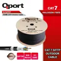 Qport Q-cato7 500m Cat7 Lsoh S/ftp Full Bakır 23awg Siyah Halogen Free Kablo