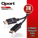 Qport Q-dp03  3m Displayport 1,2v Kablo