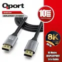 Qport Q-dp104 Dısplayport 1.4v 10mt Kablo