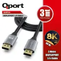 Qport Q-dp34 3m Displayport 1,4v Kablo
