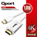 Qport Q-dpm 1,8m Mini Dp=> Hdmı Çevirici Kablo