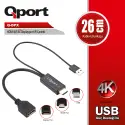 Qport Q-dpx Hdmı(m) To Dısplayport(f) Çevirici