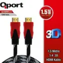 Qport Q-hdmı151 1.5m 2.0v 4k Altın Uçlu Örgülü