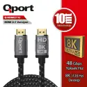 QPORT Q-HDMI2110 ALTIN UCLU 10MT 8K HDMI KABLO