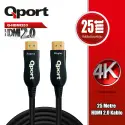 Qport Q-hdmı253 25m Hdmı 2.0v 4k 60 Hz Altın Uçlu