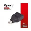 Qport Q-mdp2 Mini Display Port Erkek - Display Port Dişi Çevirici