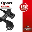 Qport Q-powc15 1.5m C15 3*075mm Power Kablosu