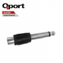 Qport Q-str8 6,3mm Mono Erkek/ Rca Dişi Adaptör