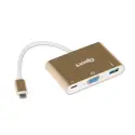 Qport Q-tv03 Tip-c=>vga Çevirici+usb3.0+tip-c(d)