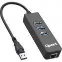 Qport Q-u3g Usb3.0=>gigabit Ethernet+3*usb3.0 Hub