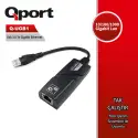 Qport Q-ugb1 Usb3.0 To 10/100/1000 Gb Rj-45 Ethernet Cevırıcı