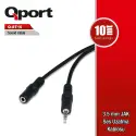 Qport Qst-10 10m 3,5mm Jak Ses Uzatma Kablosu