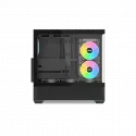 Sama V40bk Black, B750bk 750w, 80+ Bronze, Pcıe 5.1, Atx3.1, Tempered Glass Panel, Panoramic Tasarım, Type-c, 6x120mm Argb Fan, Atx, Gamıng Kasa