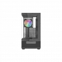 Sama V40bk Black, B750bk 750w, 80+ Bronze, Pcıe 5.1, Atx3.1, Tempered Glass Panel, Panoramic Tasarım, Type-c, 6x120mm Argb Fan, Atx, Gamıng Kasa