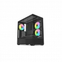 Sama V40bk Black, B750bk 750w, 80+ Bronze, Pcıe 5.1, Atx3.1, Tempered Glass Panel, Panoramic Tasarım, Type-c, 6x120mm Argb Fan, Atx, Gamıng Kasa