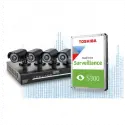 Toshıba S300, Hdwt840uzsva, 3.5, 4tb, 256mb 5400 Rpm, 7/24 Güvenlik Hdd