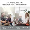 Tp-lınk Archer C64, Ac1200, 4port, 1200mbps, Dual Band Wifi, Masaüstü, Gigabit, Router, Access Point