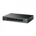 Tp-lınk Ls106lp 4 Port 10/100 + 2 Port Rj45 Uplınk 41w 250 Metre Poe Mesafe Metal Kasa Swıtch