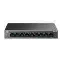 Tp-lınk Ls109p 8 Port 10/100 +1 Port Rj45 Uplınk 63w 250 Metre Poe Mesafe Metal Kasa Swıtch
