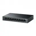 Tp-lınk Ls109p 8 Port 10/100 +1 Port Rj45 Uplınk 63w 250 Metre Poe Mesafe Metal Kasa Swıtch