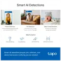 Tp-lınk Tapo C220, 4,0mpix, İç Ve Dış Mekan, Wifi,  9mt. Gece Görüşü, 360 Dönüş, İki Yönlü Ses Güvenlik Yapay Zeka Destekli Kamera