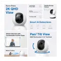 Tp-lınk Tapo C220, 4,0mpix, İç Ve Dış Mekan, Wifi,  9mt. Gece Görüşü, 360 Dönüş, İki Yönlü Ses Güvenlik Yapay Zeka Destekli Kamera