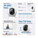 Tp-lınk Tapo Tc72 (c220), 2k Qhd 4,0mpix, İç Mekan Wifi, 9mt. Gece Görüşü, 360 Dönüş, İki Yönlü Ses Güvenlik Yapay Zeka Destekli Kamera