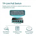 Tp-lınk Tl-sg105pe, 5 Port, Gigabit, 4 Port Poe, 65w, Easy Smart, Yönetilebilir, Metal Kasa, Masaüstü Switch