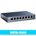 Tp-lınk Tl-sg108, 8 Port, Gigabit, Yönetilemez, Metal Kasa, Masaüstü Switch