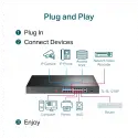 Tp-lınk Tl-sl1218p, 16 Port, Megabit, Poe 150w, 2 Port Gigabit Lan, 1 Port Gigabit Combo Sfp, Yönetilemez, Rackmount, Switch