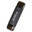 Transcend ESD310 Portable 256GB Siyah SSD USB Type-A, Type-C (TS256GESD310C)