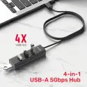 UNITEK 4-IN-1 USB-A 5GBPS HUB (Y-3089V01)