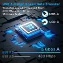 Unıtek Harici Dvd-rw Usb Type-c/a+5in1 Dock T1037a