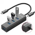 Unıtek Type-c To 4 Port Usb 3.0 + Type-c (y-3089z)