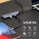 UNITEK UHUB Q4 4 PORT 10GBPS USB-C HUB (H1112DGY01)