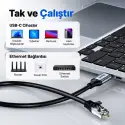 UNITEK USB-C TO ETHERNET KABLO 3M (C18148AGY01-3M)