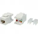 Uranıum Kj-uc6-18044 Cat6 Utp 180 Derece Keystone Jack Beyaz Renk